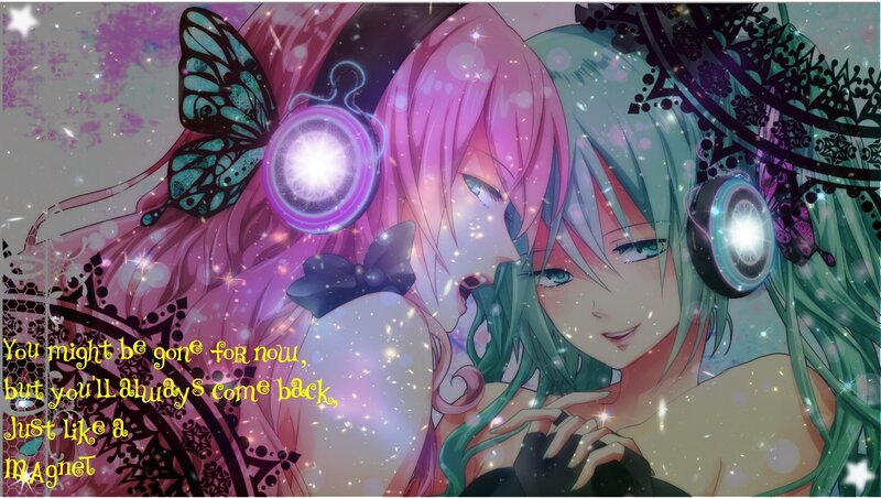 Two Anime Girls Embracing — Pink, Dreamy