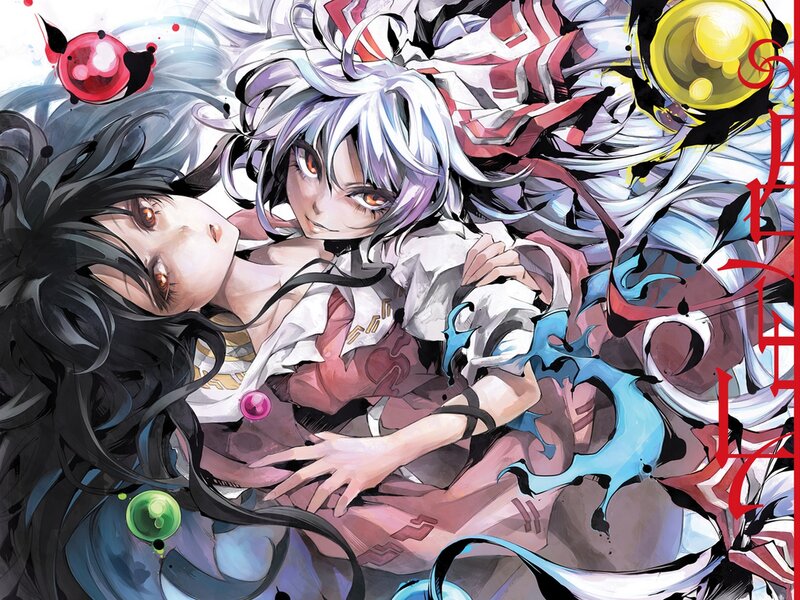 Two Anime Girls Embracing — White, Dramatic, Manga