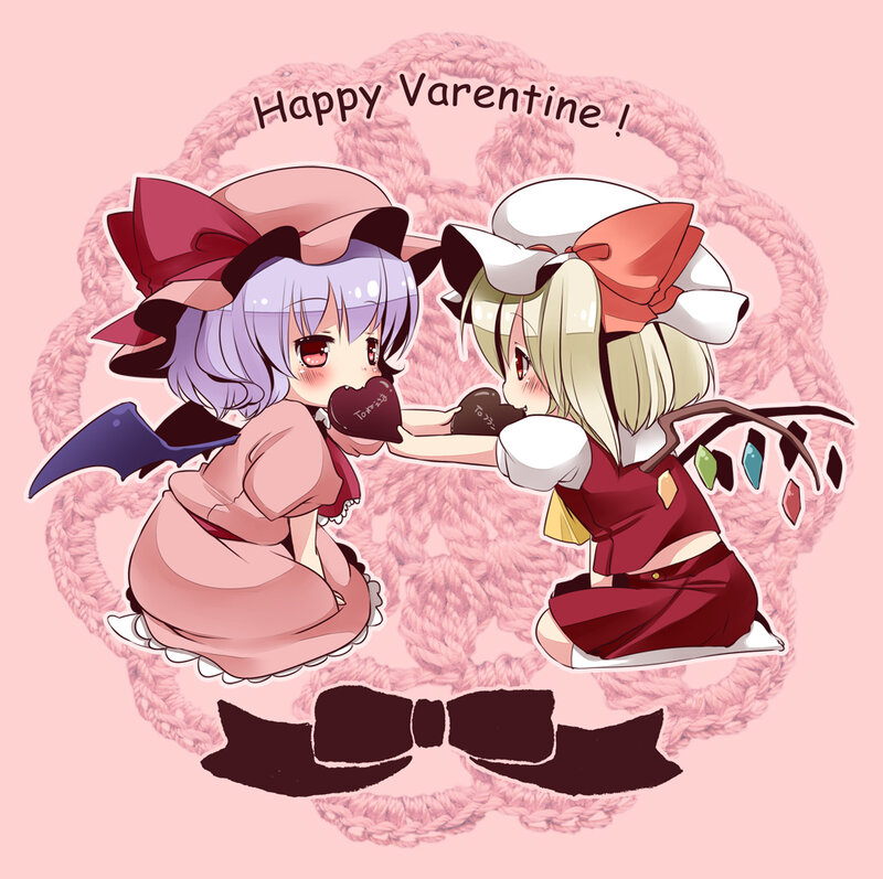 Two Anime Girls Exchanging Gifts