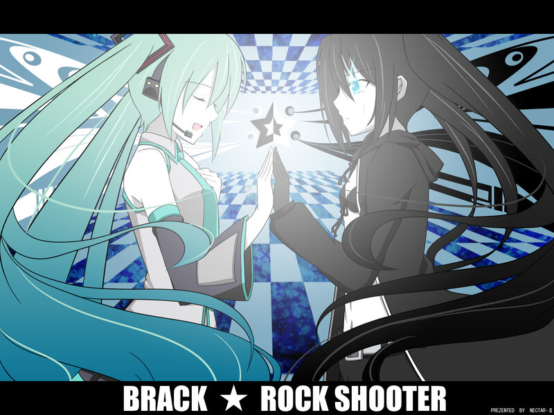Two Anime Girls Facing — Blue, Dramatic