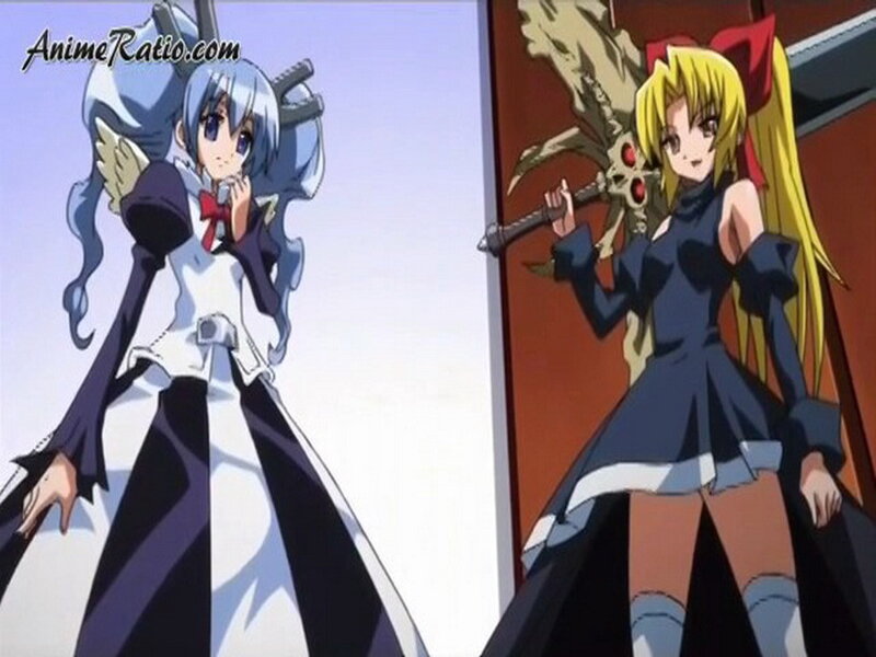 Two Anime Girls Facing Each Other — Blue