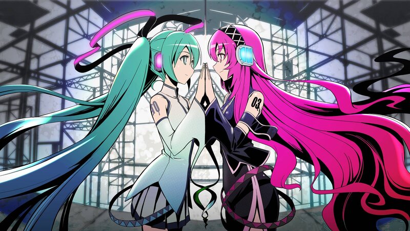 Two Anime Girls Facing Each Other — Cyan
