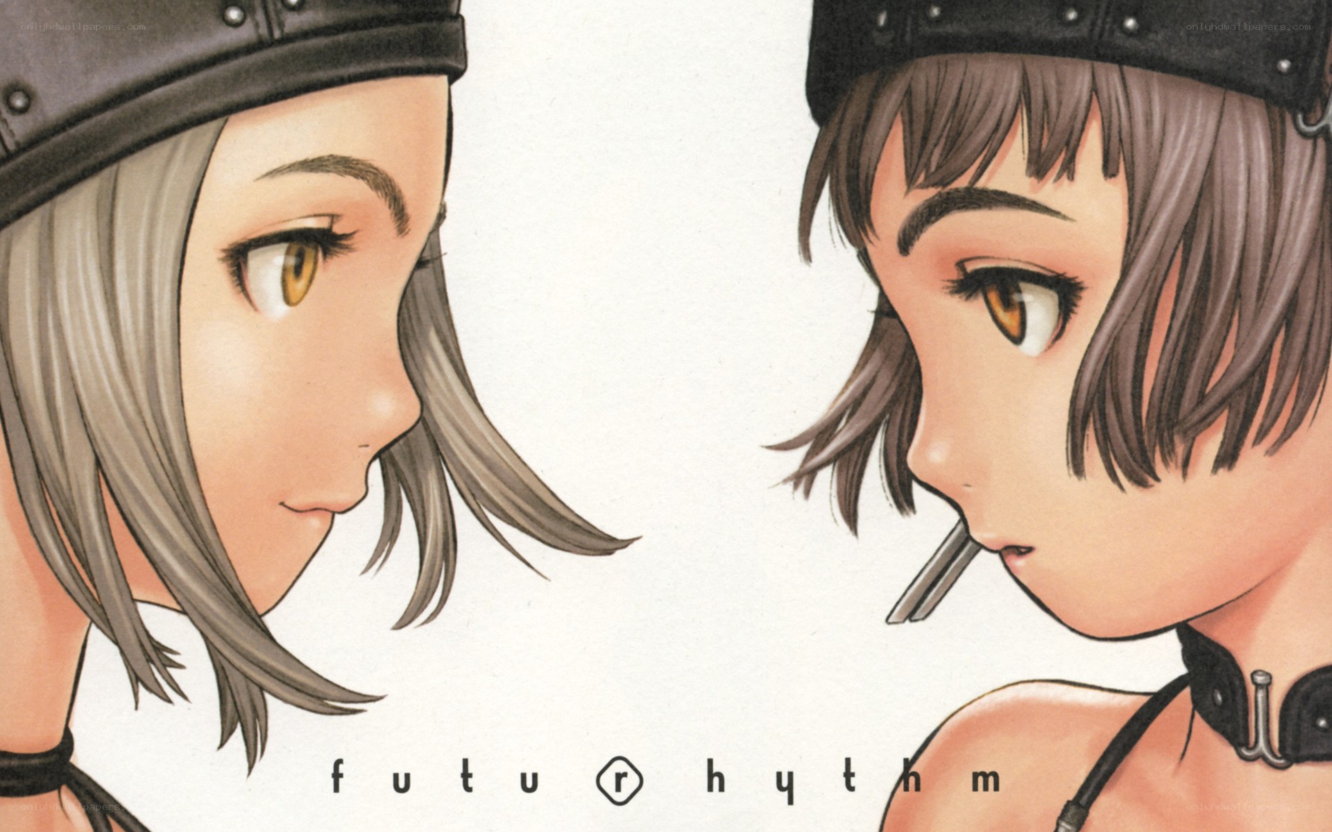 two anime girls facing each other