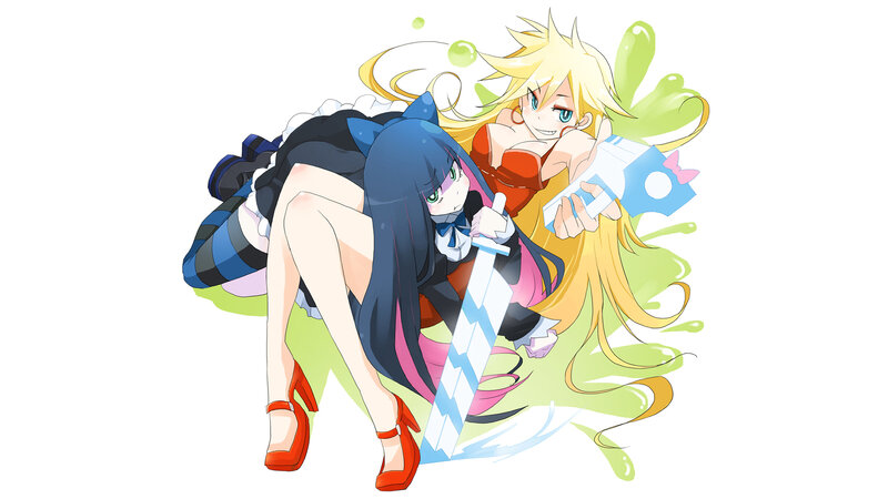 Two Anime Girls Fighting — Blue, Dynamic