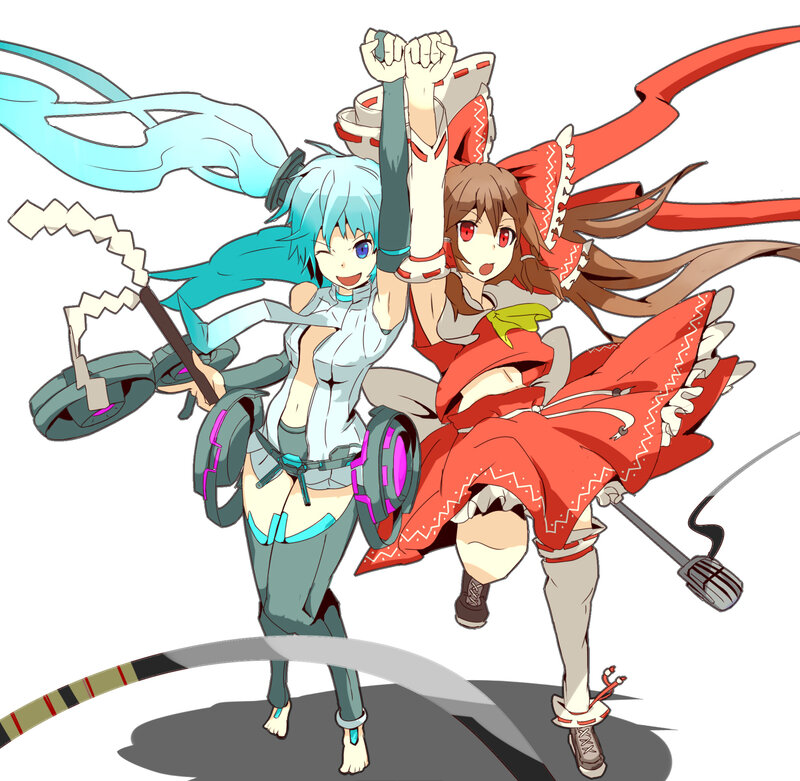 Two Anime Girls Fighting — Blue