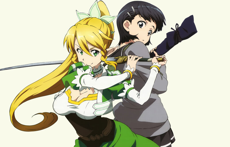 Two Anime Girls Fighting — Green, Action