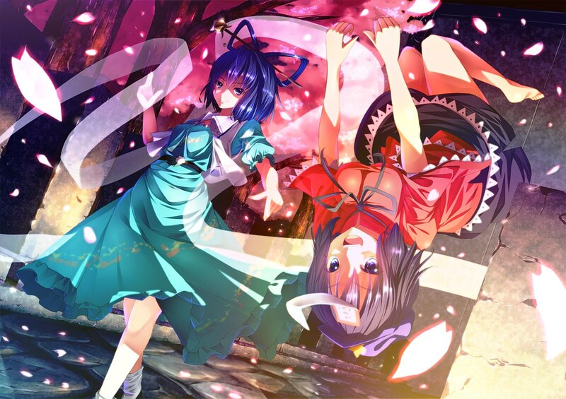 Two Anime Girls Fighting — Pink, Dramatic