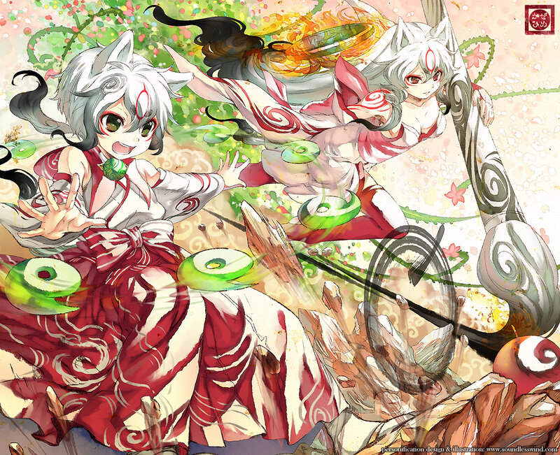 Two Anime Girls Fighting — Red, Dynamic, Energetic