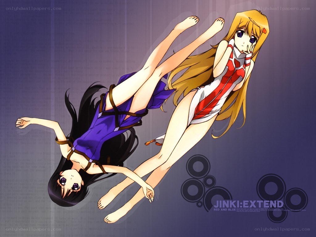Two anime girls floating underwater