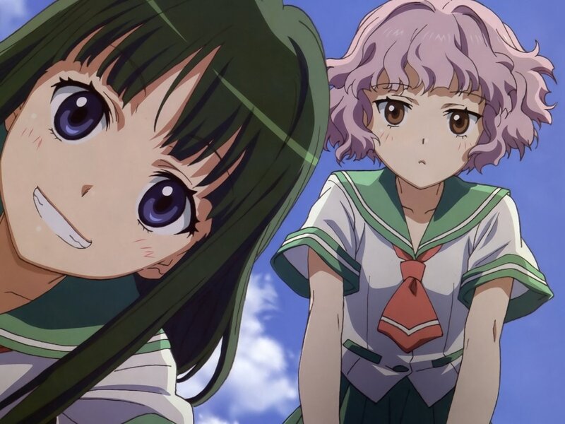 Two Anime Girls — Green, Calm, Afternoon