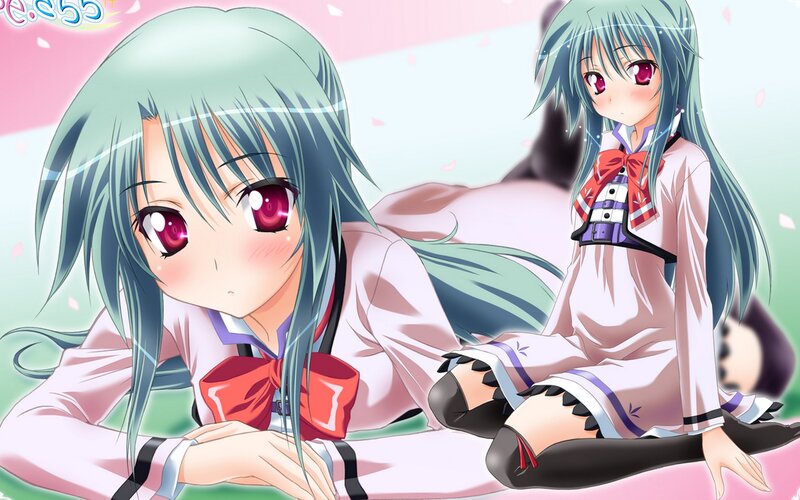 Two Anime Girls — Green, Calm, Spring