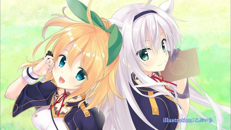 Two Anime Girls — Green, Cheerful, Afternoon