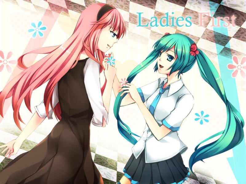 Two Anime Girls — Green