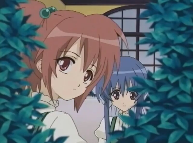 Two Anime Girls Hiding