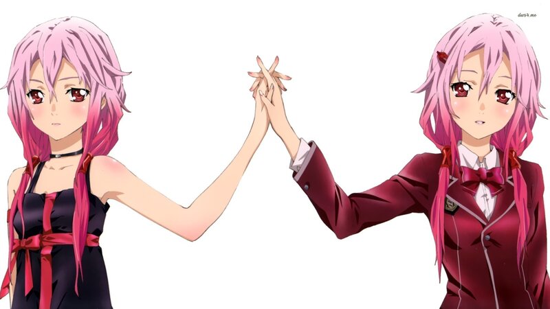 Two Anime Girls Holding Hands — Pink, Calm