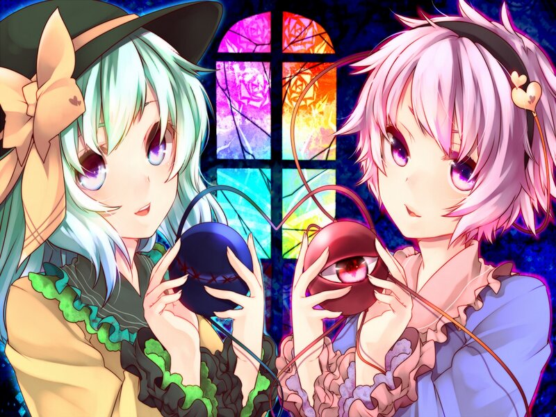 Two Anime Girls Holding Orbs