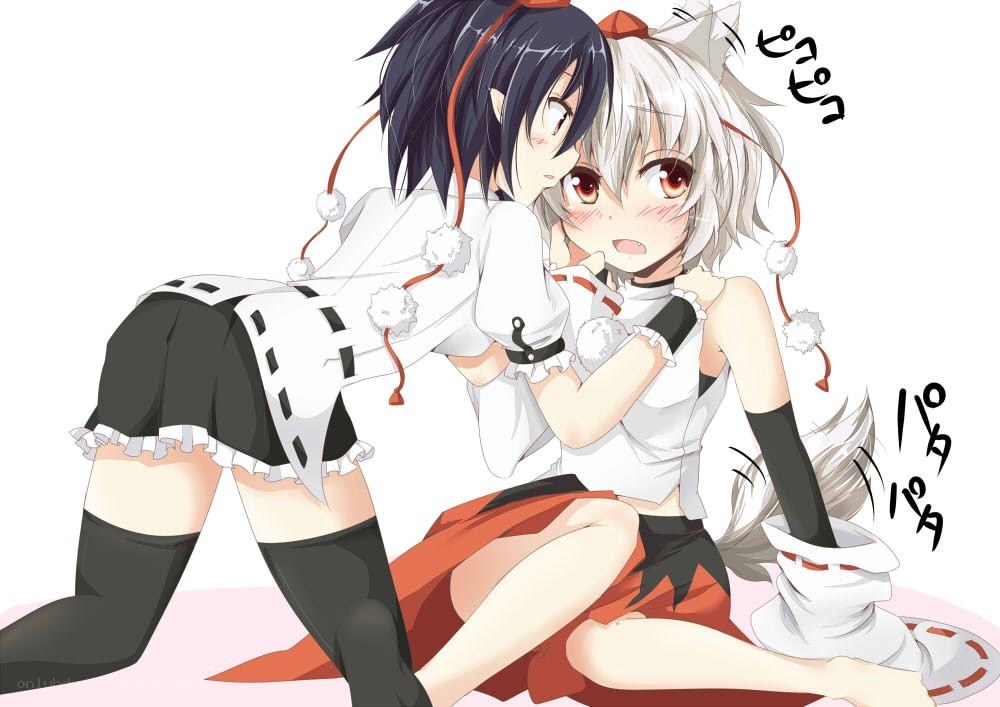 Two anime girls hugging