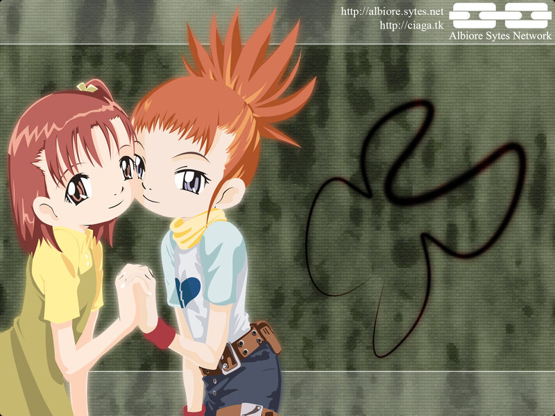 Two Anime Girls Hugging — Green, Affectionate, Hug