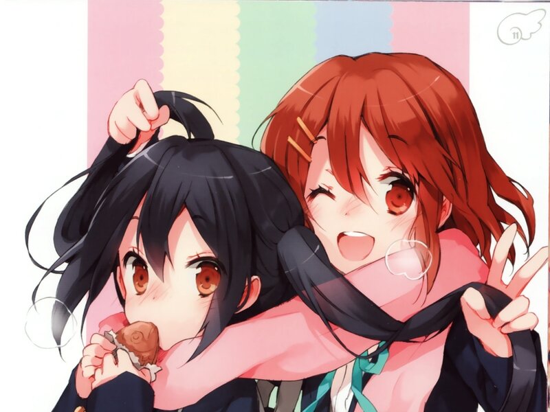 Two Anime Girls Hugging — Pink, Playful, Hug