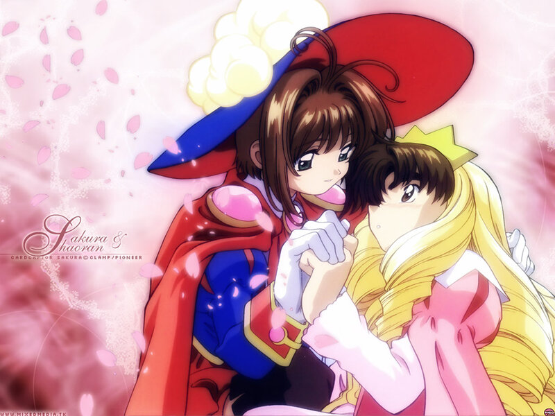 Two Anime Girls Hugging — Pink, Romantic, Spring