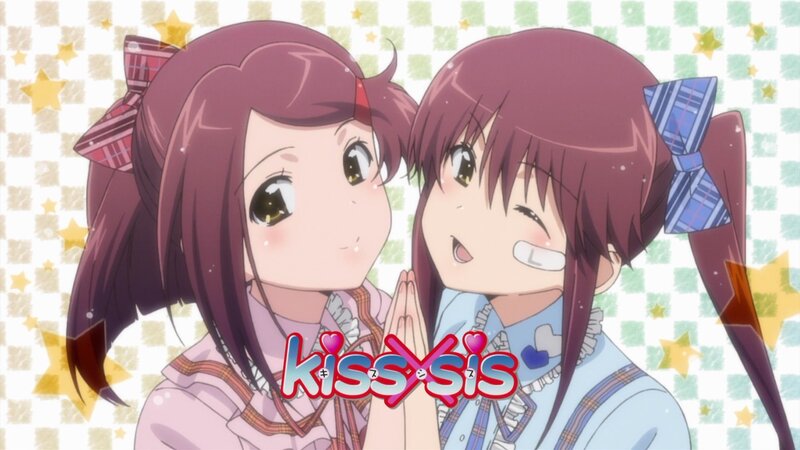 Two Anime Girls Hugging — Purple, Cheerful, Bows