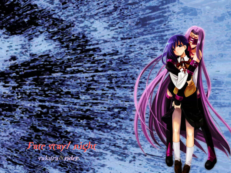Two Anime Girls Hugging — Purple, Dramatic, Night