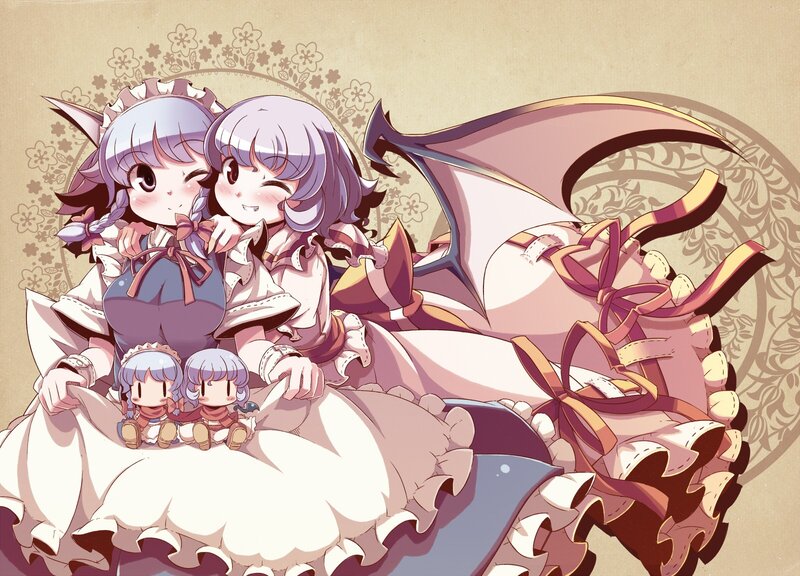 Two anime girls in a cozy scene