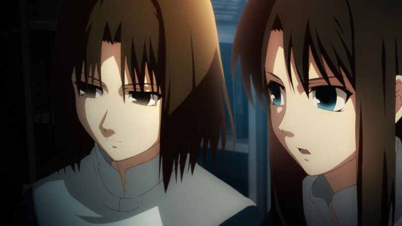 two anime girls in a dim room