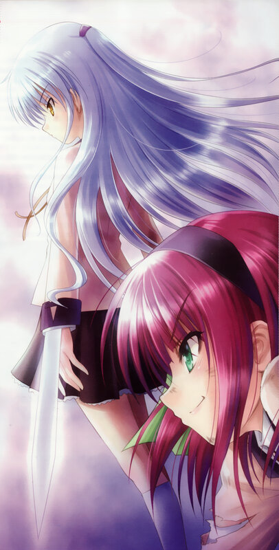 Two anime girls in a dreamy scene
