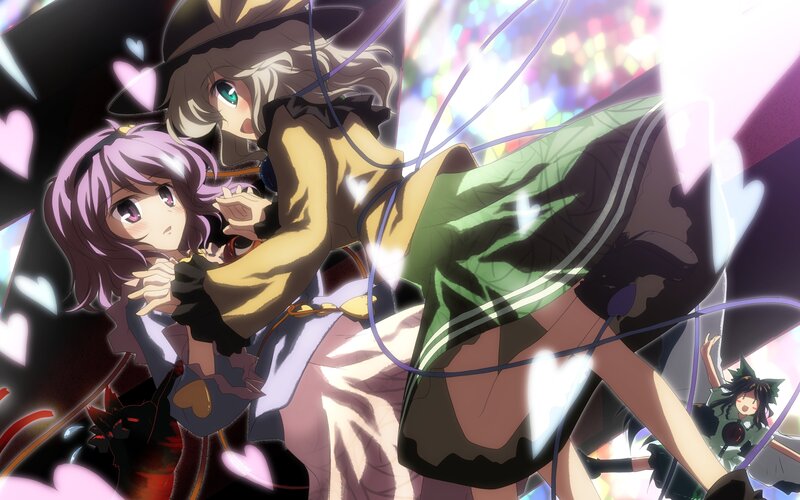 Two anime girls in a magical scene