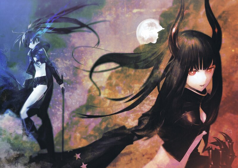 Two anime girls in a mystical scene