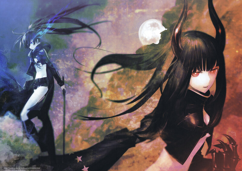 Two anime girls in a mystical scene