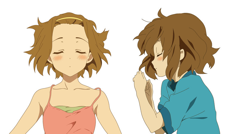 Two anime girls in a quiet moment