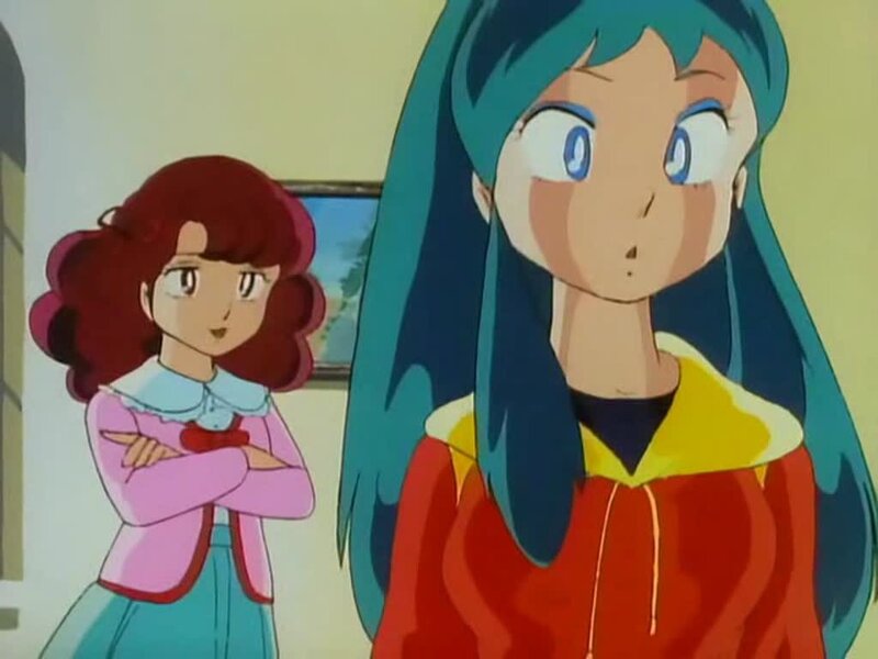 Two anime girls in a room