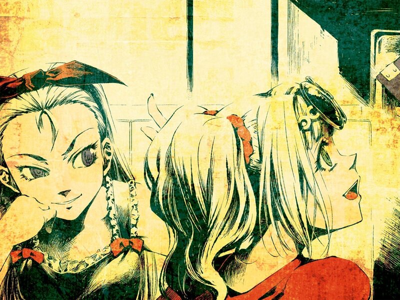 two anime girls in a room