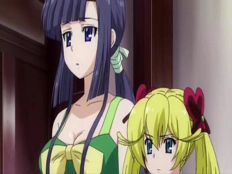 Two anime girls in a room