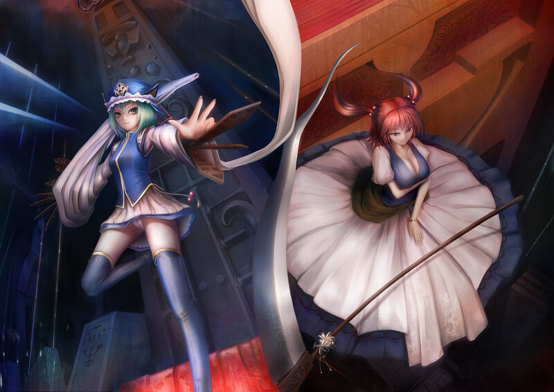 Two Anime Girls in a Room — Blue
