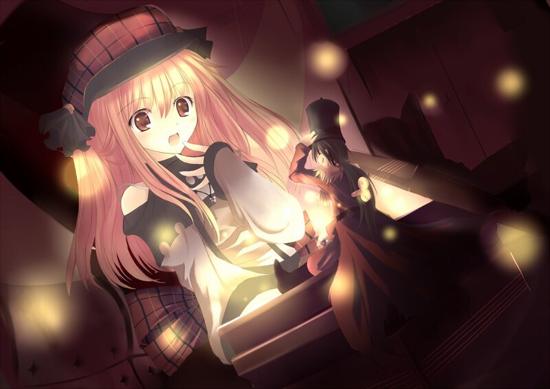 Two Anime Girls in a Room — Pink, Dramatic