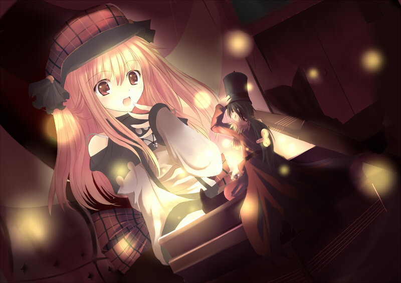Two Anime Girls in a Room — Pink