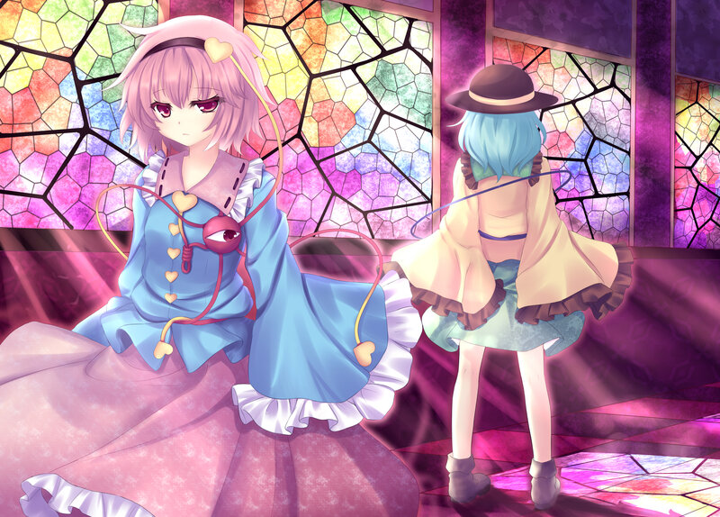 Two Anime Girls in a Room — Purple