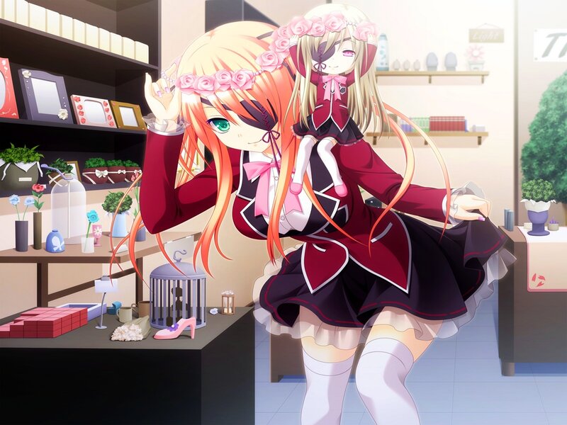 Two Anime Girls in a Shop