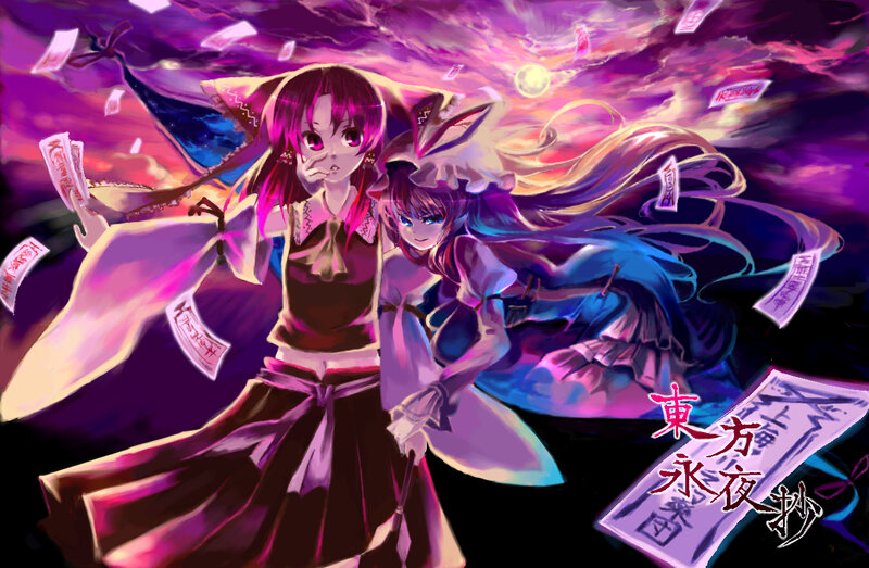 Two Anime Girls in a Storm — Purple
