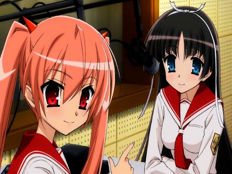 Two Anime Girls in a Studio