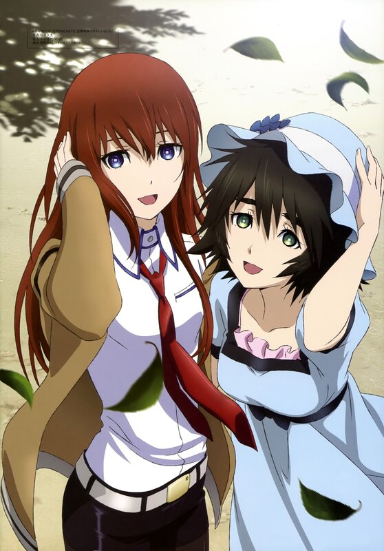 Two anime girls in a sunny scene