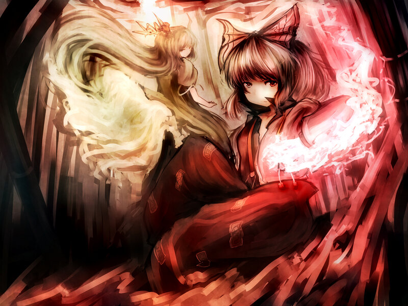 Two Anime Girls in a Tunnel