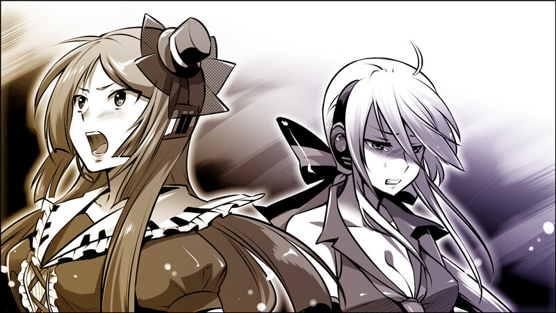 Two Anime Girls in Action — Brown