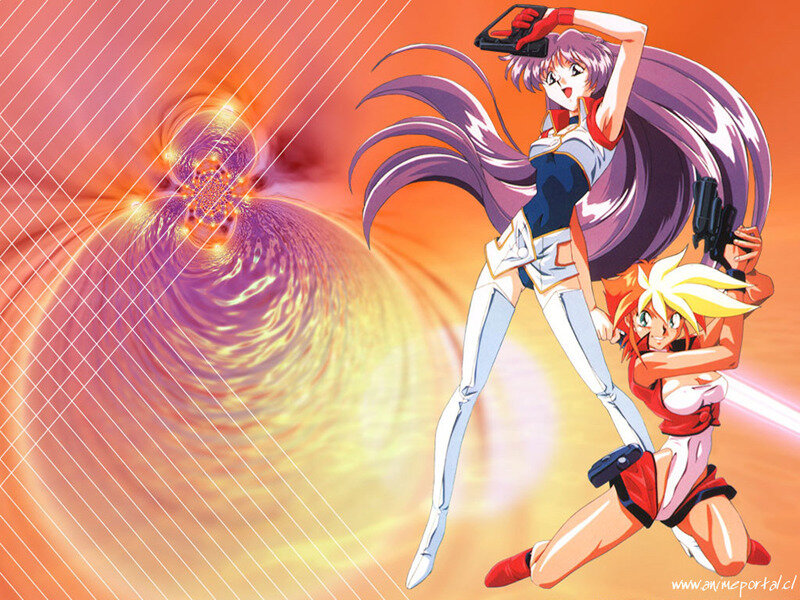 Two Anime Girls in Action — Orange