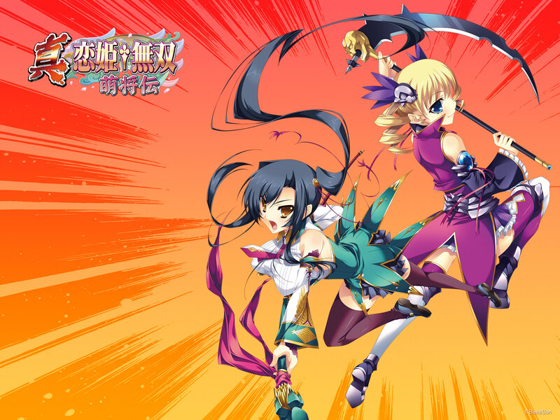 Two Anime Girls in Action — Red, Energetic