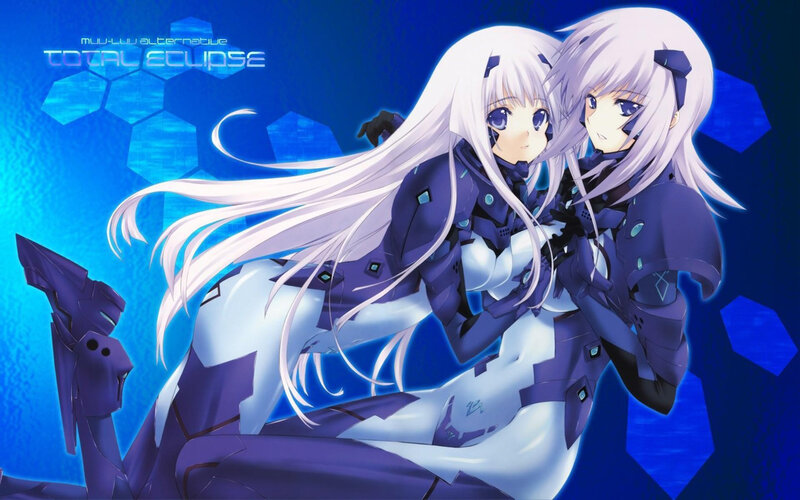 Two Anime Girls in Armor — Blue