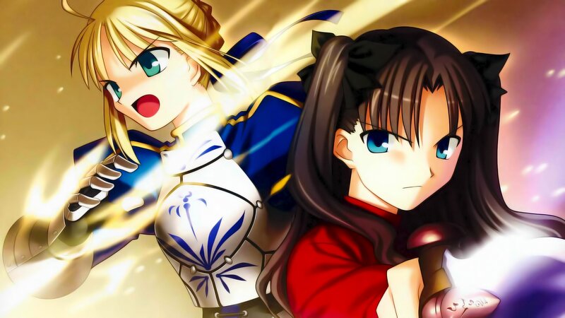 Two Anime Girls in Armor — Gold